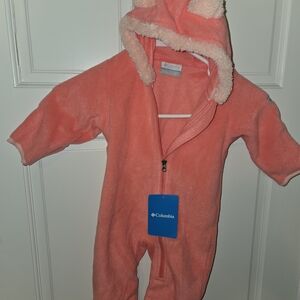 Columbia Kids Pink Fleece Footie